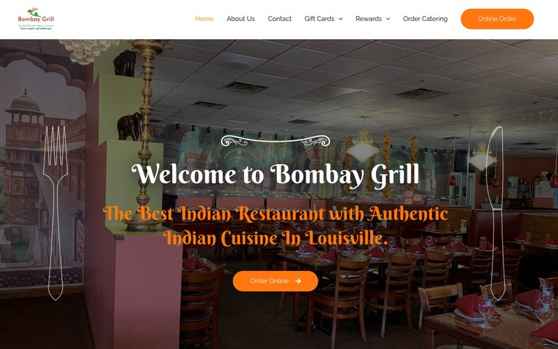 Bombay Grill website